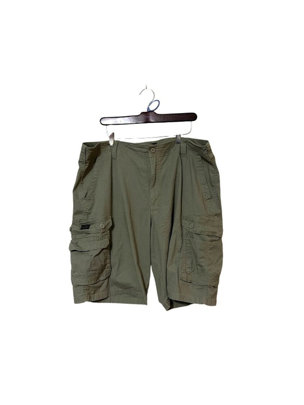 Lee Cargo Shorts Olive Green Mens Size 40 Cotton‎ Blend Multiple Pockets